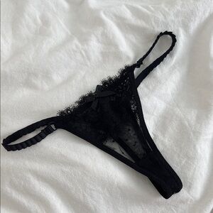 Black Lace Thong